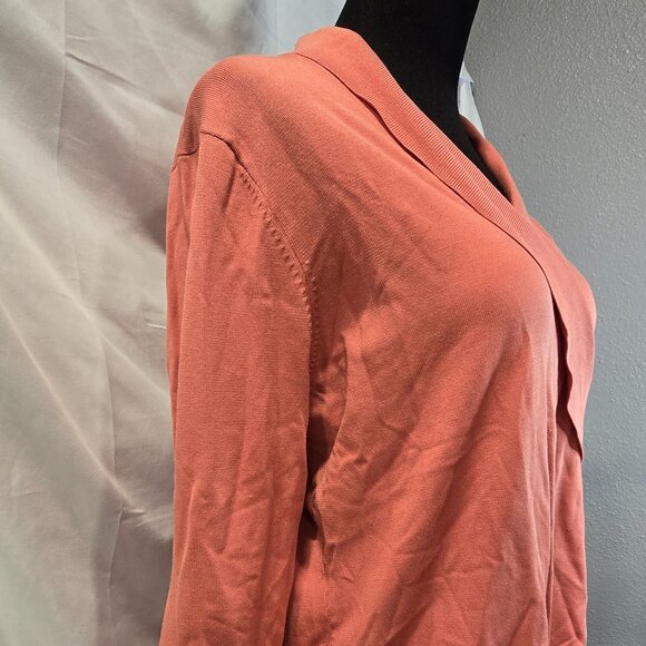 NWT Pendleton Women's Knitted Sweater Size XL Silk Rayon Blend Pink/Salmon - Picture 2 of 5